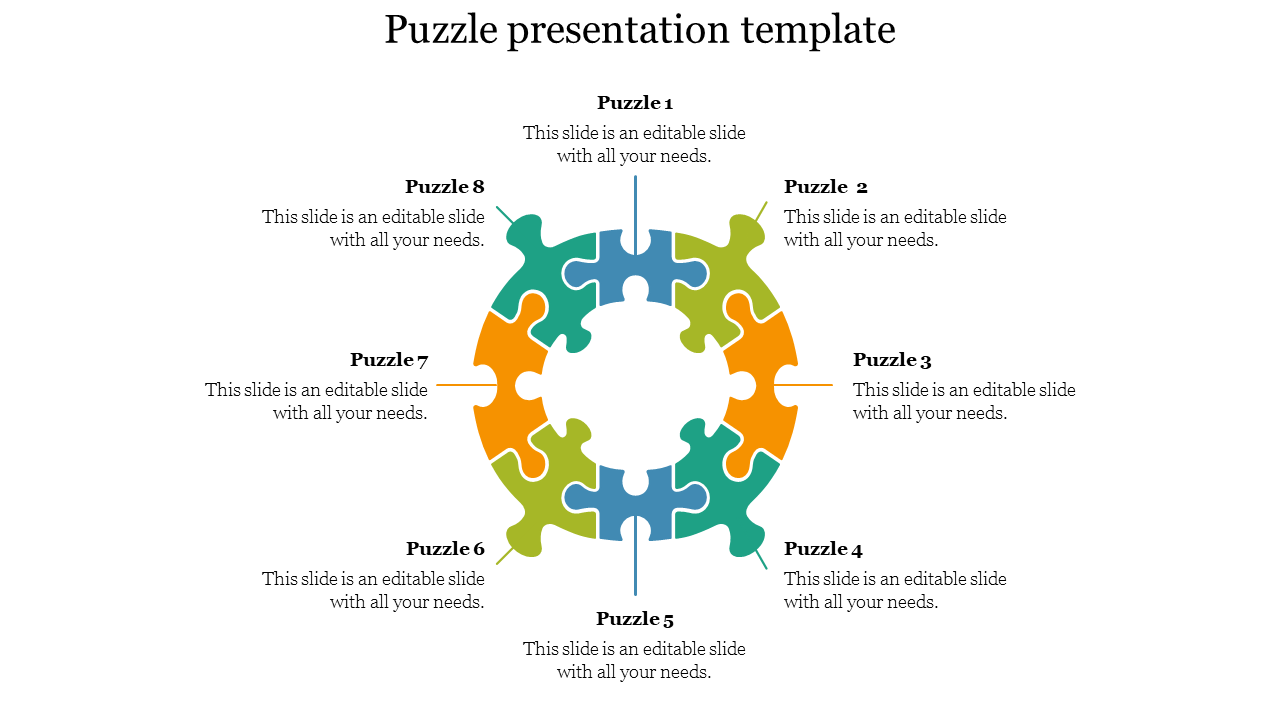 free puzzle presentation template
